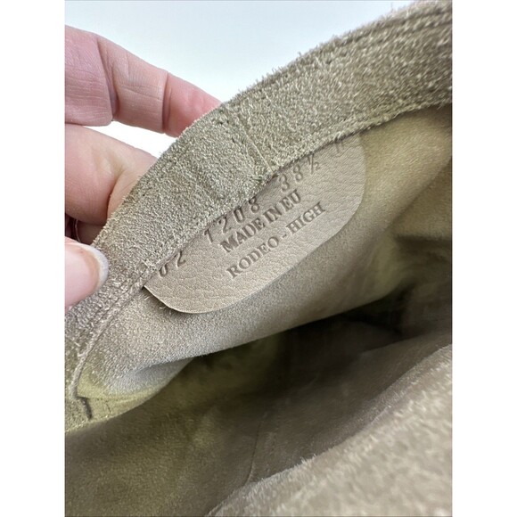 N.D.C. Made by Hand Rodeo High Suede Boots Pull On Western Taupe Womens 38.5 7.5 - Picture 15 of 15